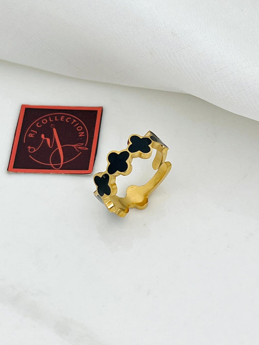 Luxury Gold-Plated Ring with Gemstone Accent