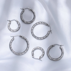 Stainless Steel Twist Ear Buckle Stackable