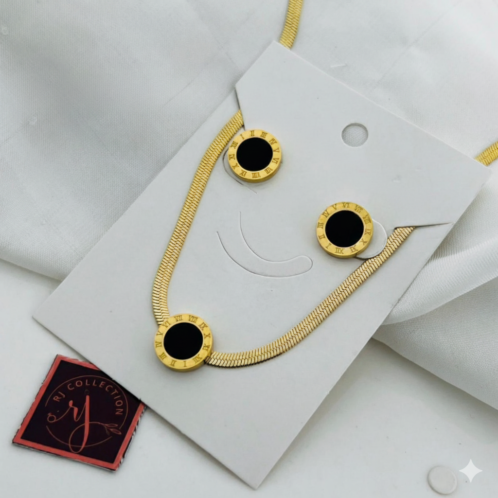 Minimalist Pendant and Earrings Set – Stylish and Adjustable