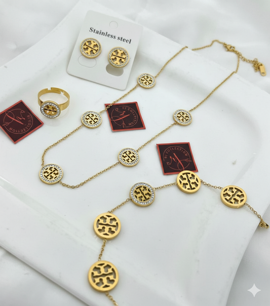 Crystal Glow Necklace & Earring Set